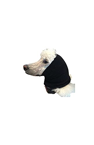 Pet Hoodz for Dogs-Anxiety, Grooming, Ear Muffs, Dog Ear Protection, Calming Hood, Ear Compression, Pet Hoodie, Dog Hoodie, Dog Ear Wrap Black