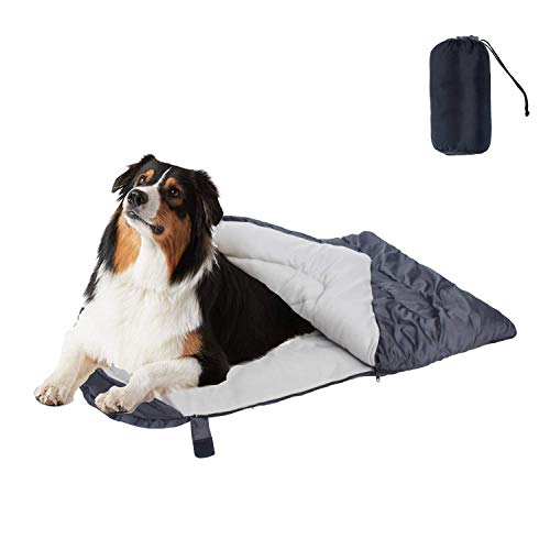 Cheerhunting Dog Sleeping Bag Waterproof Travel Large Portable Dog Bed with Storage Bag for Indoor Outdoor Warm Camping Hiking Backpacking Gear