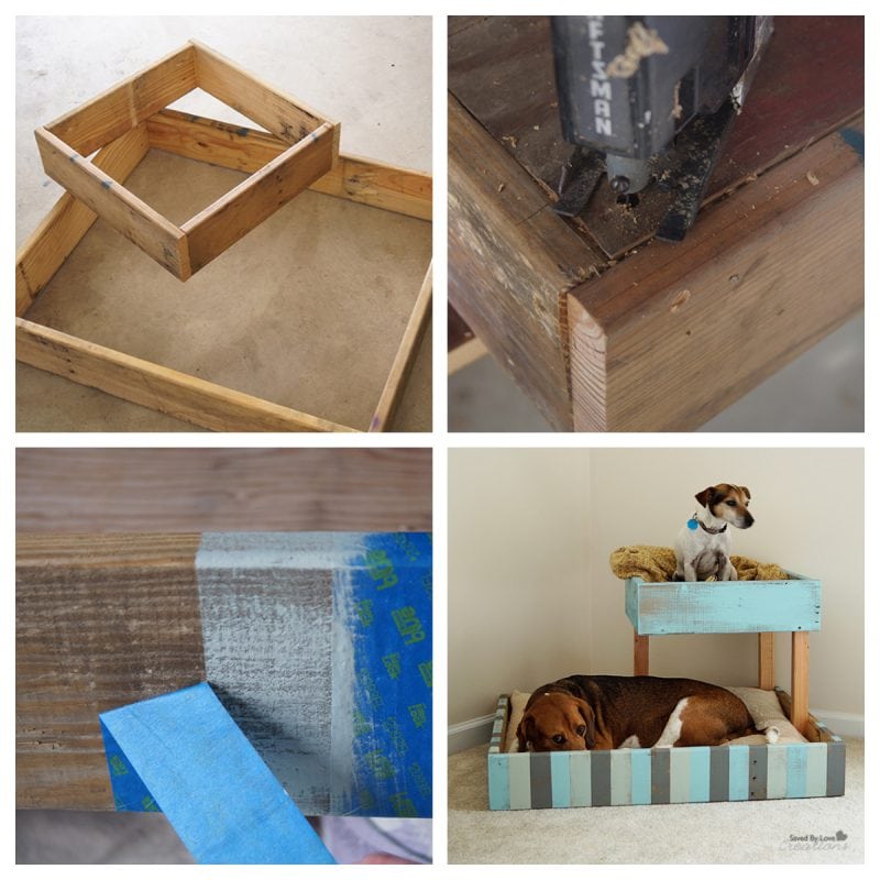 Homemade dog bed from pallets