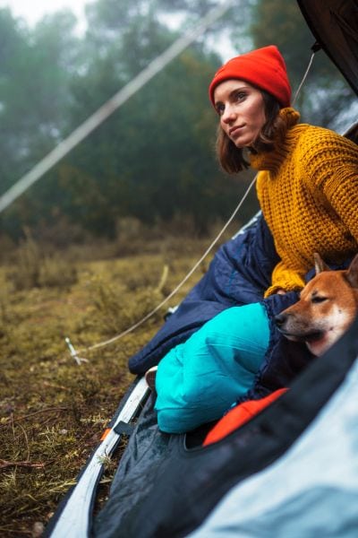 camping with a dog