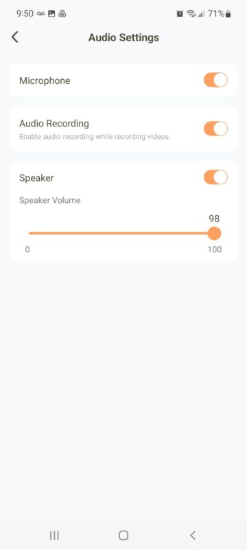 eufy audio settings